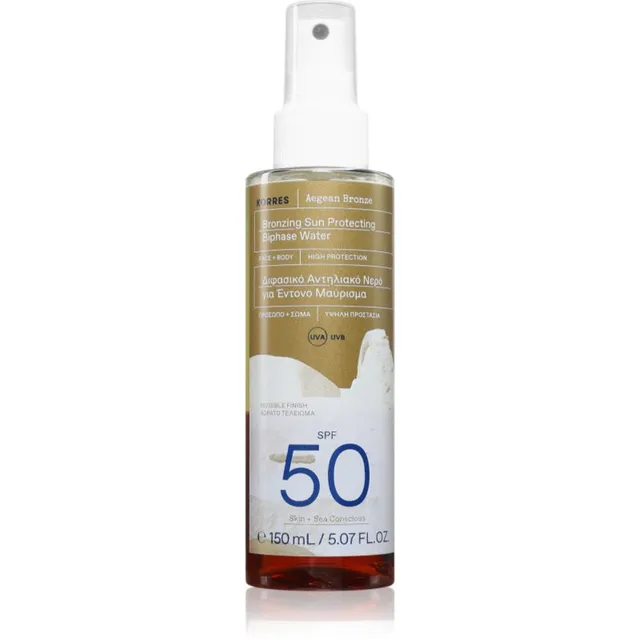 Korres Aegean Bronze Pruunistav udu päevitamiseks SPF 50 150 ml