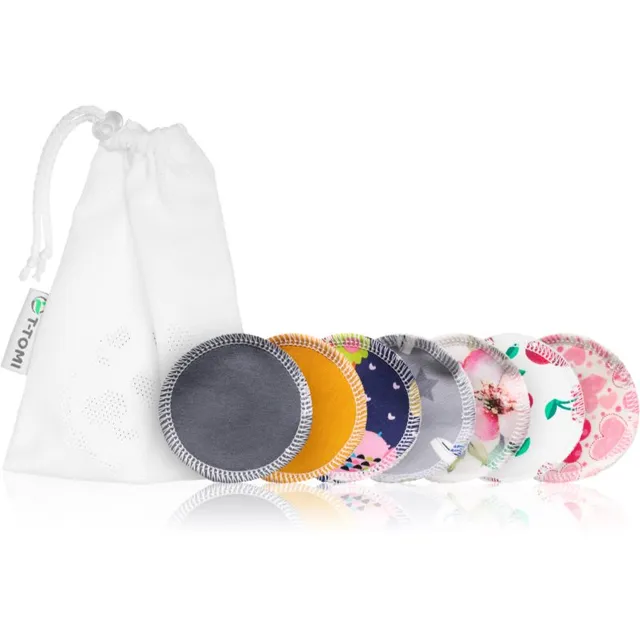 T-TOMI Make-up Removal Pads Set Soft 1 Week pestavad meigieemalduspadjad COLOUR + Laundry Wash Bag 7 tk