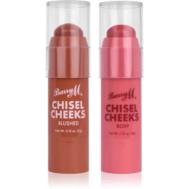 Barry M Chisel Cheeks Kreemjas põsepuna pulgakujuline duo balení 2x5 g
