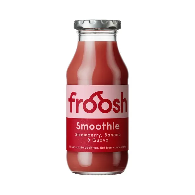 Smuuti "Strawbana Swirl" maasika, banaani & guajaavi, FROOSH, 250 ml