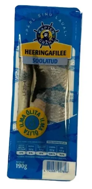 Kapten Grant Soolatud Atlandi Heeringafilee Õlita 190g