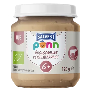 Veiselihapüree 6+, mahe, PÕNN, 120g