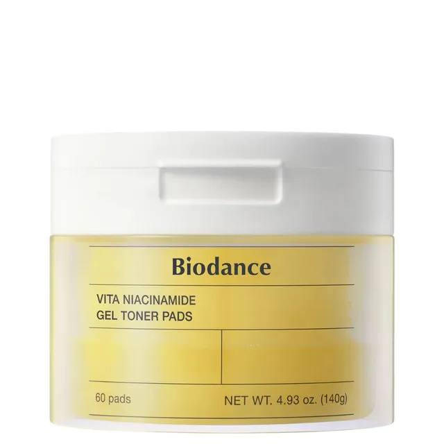BIODANCE Radiant Vita Niacinamide Gel Toner Pads 60pcs