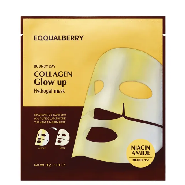 EQQUALBERRY Collagen Glow Up Hydrogel Sheet Mask 30g