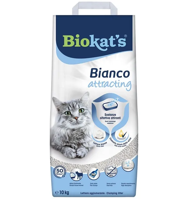 Kassiliiv Biokat´s Bianco attracting, heaolu ja turvatunde efekti ja uriinikontrolliga, 10 kg