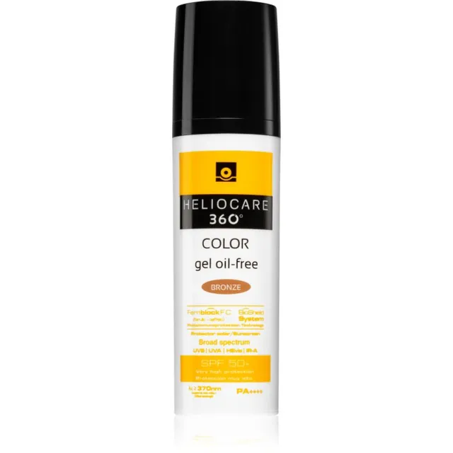 Heliocare 360° Color Gel Oil-Free Kaitsev toonitud geel SPF 50+ varjund Bronze 50 ml