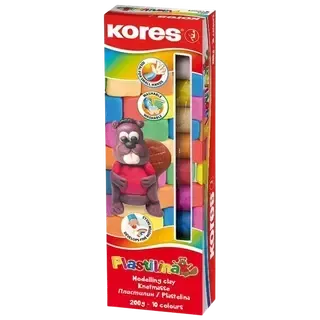 Plastiliin 10 värvi kores, 200 g