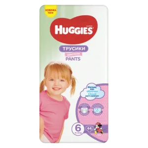 Püksmähkmed Pants Little Movers 6 Girl 15-25kg, HUGGIES, 44 tk