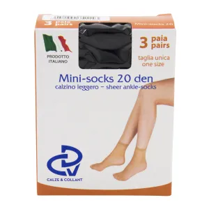 Mini-sokid N 20den nero 3pr