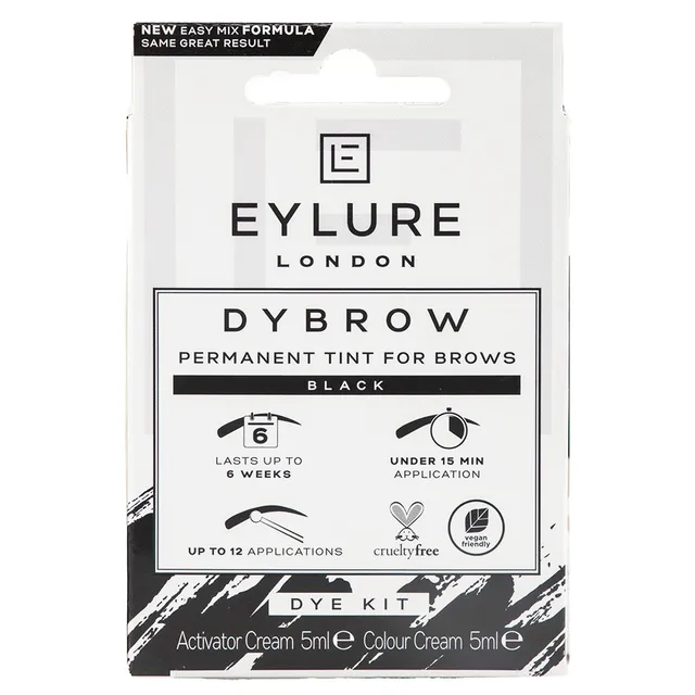 Eylure Dybrow Permanent Tint For Brows Black komplekt