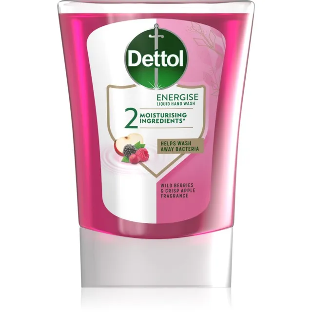 Dettol Energise Liquid Hand Wash Wild Berries & Crisp Apple täitepakend kontaktivabasse seebijaoturisse 250 ml