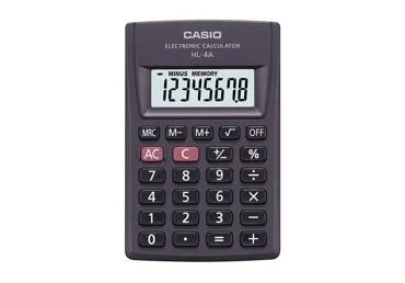 Taskualkulaator CASIO HL-4A-B 56x87mm