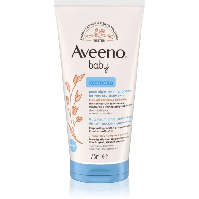 Aveeno Baby Dermexa Pehmendav palsam hea öö jaoks 75 ml