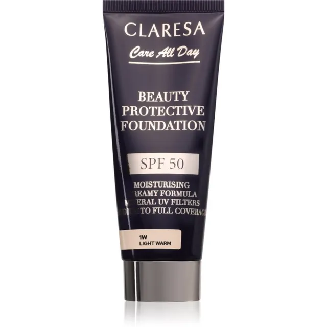Claresa Care All Day Beauty Protective Foundation Nahka kaitsev jumestuskreem SPF 50 varjund 1W Light Warm 30 ml