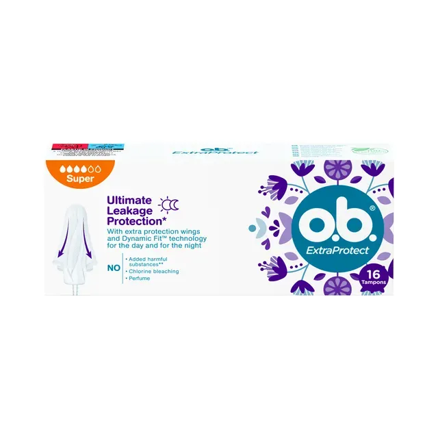 Tampoonid Extra Protect super, O.B., 16 tk