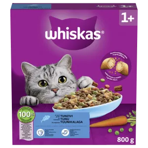 Kassi kuivsööt tuunikalaga 1+, WHISKAS, 800 g