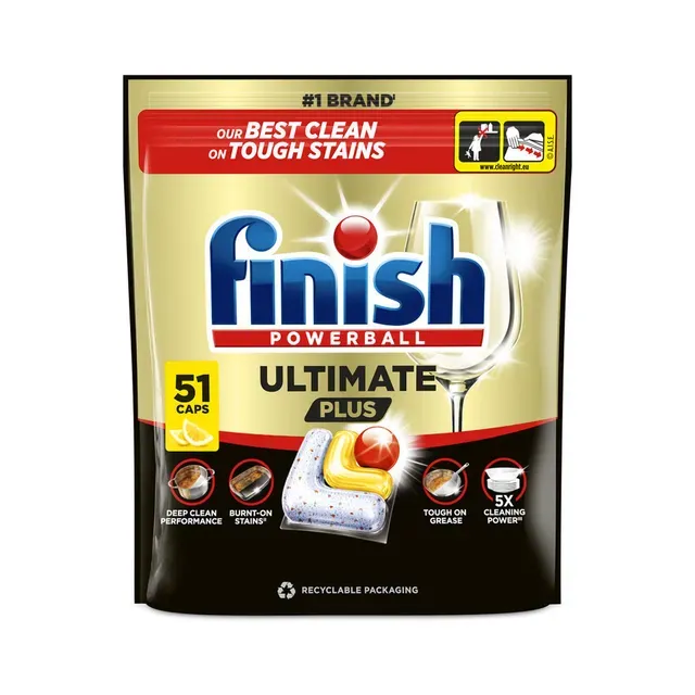 Nõudepesumasina tabletid Ultimate Plus Lemon, FINISH, 51 tk