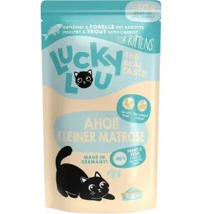 Lucky Lou konserv kassipojale kodulinnuliha ja forelliga, teraviljavaba, kotikeses