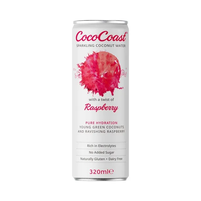 Gaseeritud kookosvesi Raspberry, , 320 ml