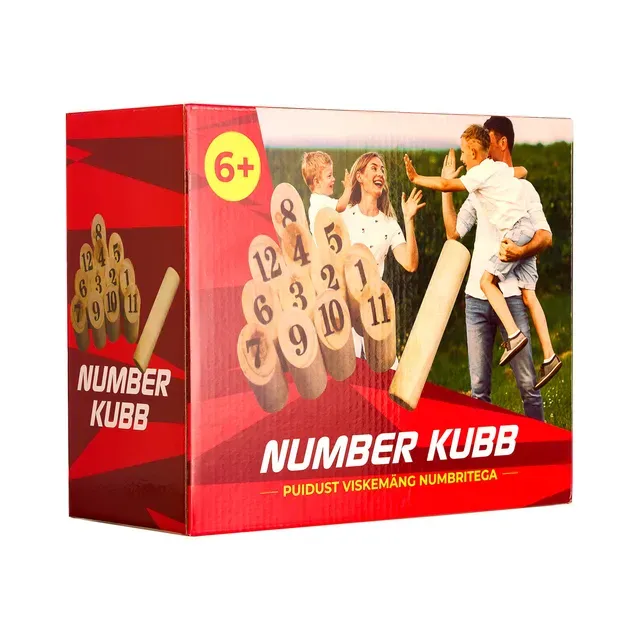 Viskemäng numbritega puidust, X-ACTIVE, 1 tk
