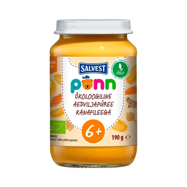 Aedviljapüree kanafileega 6+ Mahe, PÕNN, 190g