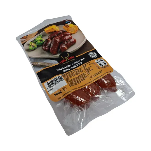 Mahlane veiseliha grillvorst, LINNAMÄE LIHATÖÖSTUS, 380 g