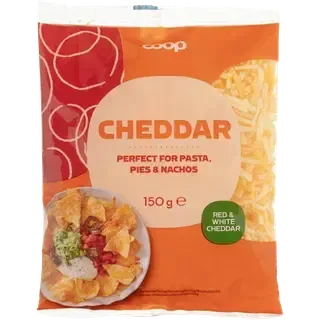 Coop Cheddar riivjuust, 34% rasva, 150g