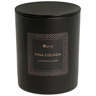 Amii lõhnaküünal must Pina Colada 145g