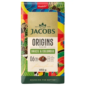Jahvatatud kohv Brazil&Columbia Origins, JACOBS, 450 g