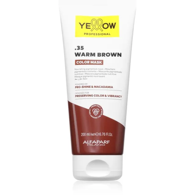 Yellow Professional Color Mask Kinnistav värvimask varjund .35 Warm Brown 200 ml