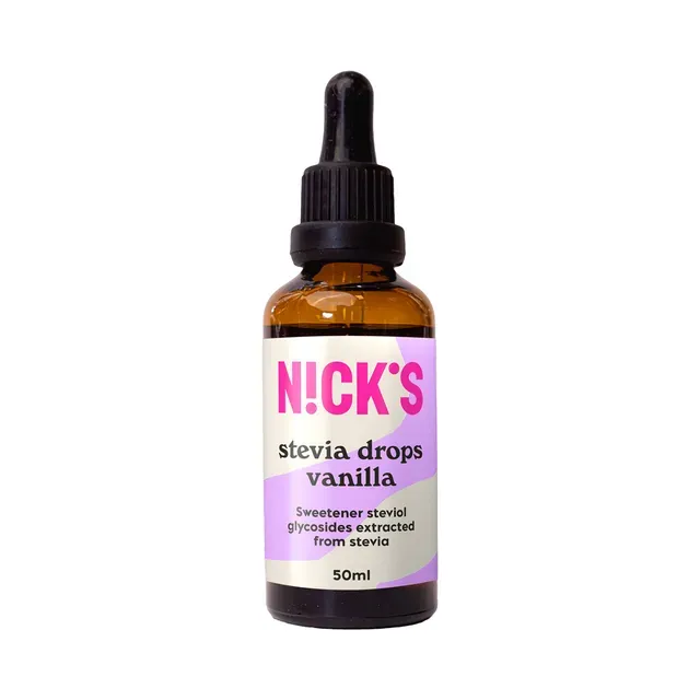 Vaniljemaitseline stevia tilk, NICKS, 50 ml