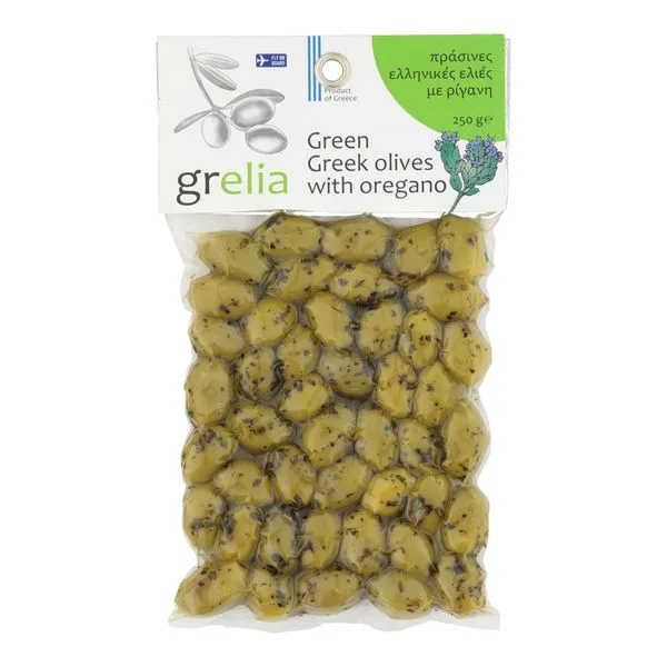 Rohelised Kreeka oliivid punega 250g Kreeka