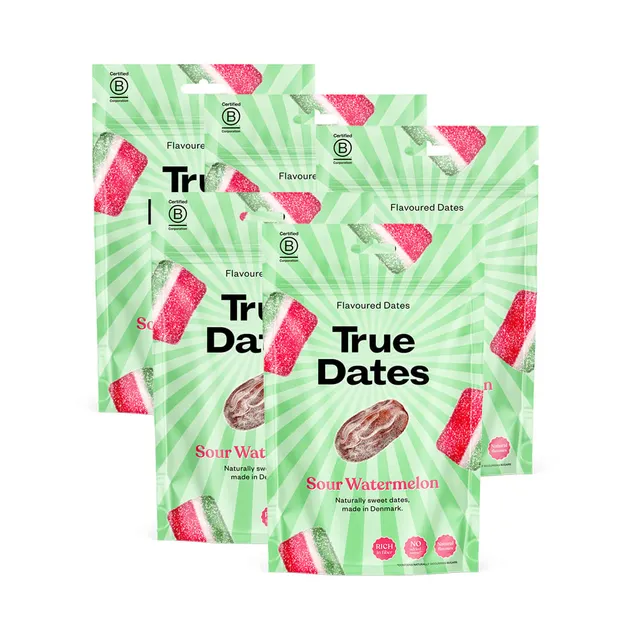 HULGI Datlid Sour Watermelon 5tk, TRUE DATES, 5x100g