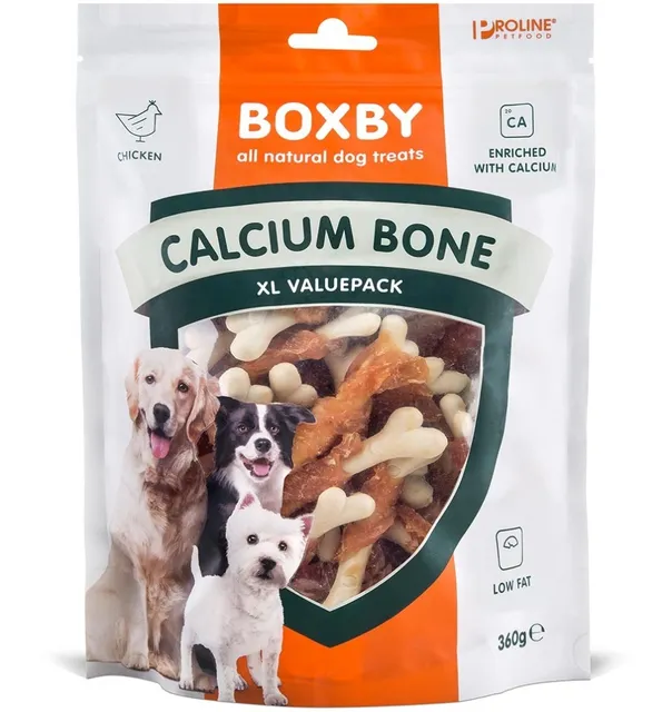 Naturaalne maius koerale Boxby Calcium Bone, kanalihaga