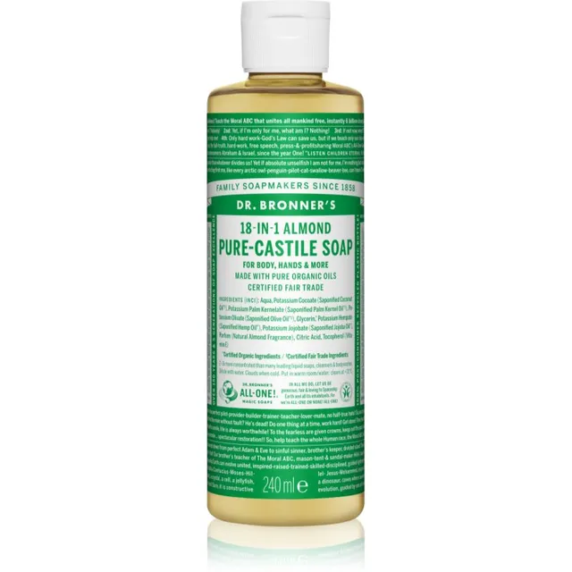 Dr. Bronner’s Almond Universaalne vedelseep 240 ml