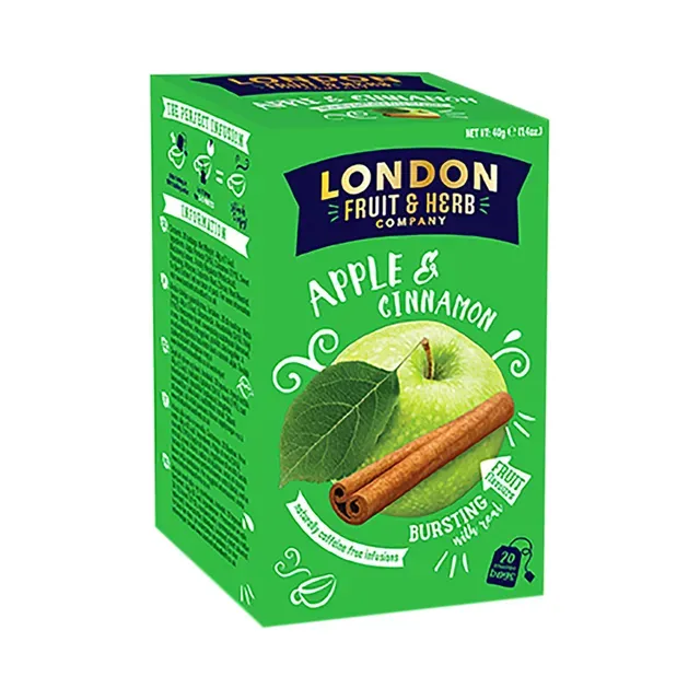 Puuviljatee Õuna ja kaneeli niidiga kotis 20pk, LONDON FRUIT & HERB, 40 g