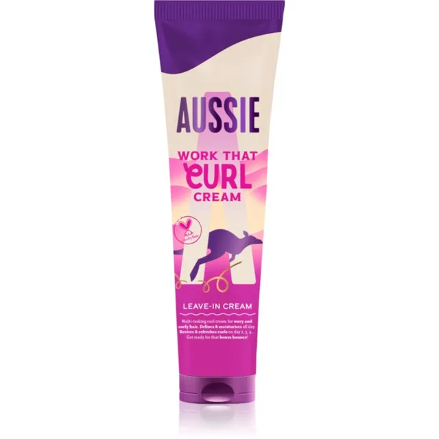 Aussie Bouncy Curls Work That Curl Juustesse jäetav kreem lainelistele ja lokkis juustele 160 ml