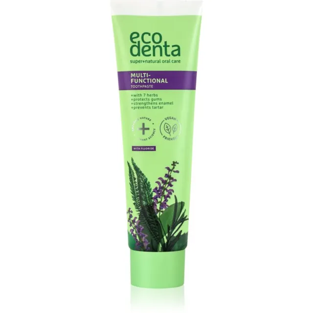 Ecodenta Green Multifunctional Fluoriidiga hambapastad hammaste täielikuks kaitseks 100 ml