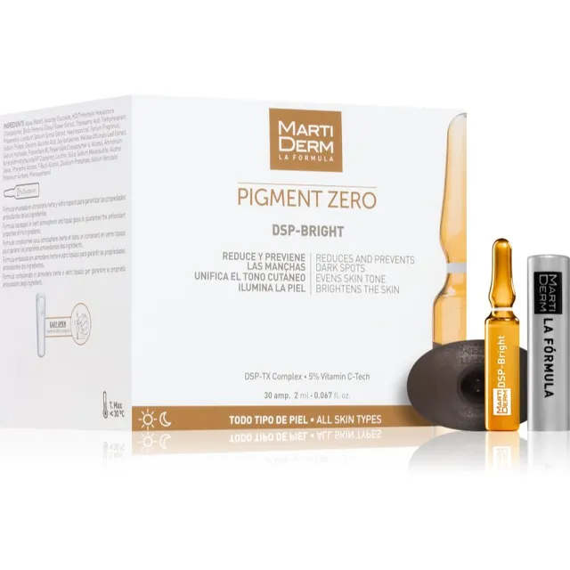 MartiDerm Pigment Zero DSP-BRIGHT Depigmentatsiooniseerum C-vitamiiniga C-vitamiiniga 30x2 ml