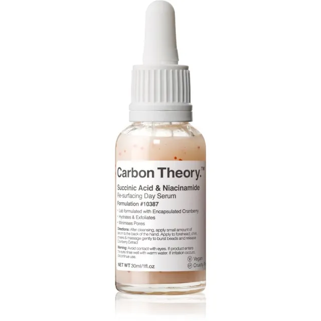 Carbon Theory Succinic Acid & Niacinamide Nägu uuendav seerum probleemsele nahale 30 ml