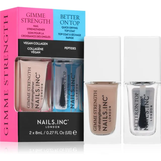 Nails Inc. Gimme Strength & Better On Top Küünelakikomplekt