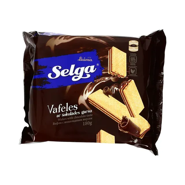 Šokolaadimaitselised vahvlid, SELGA, 180 g