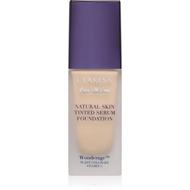 Claresa Care All Day Natural Skin Tinted Serum Foundation Kerge tooniv vedelik loomuliku ilme andmiseks varjund 1W Light Warm 32 ml