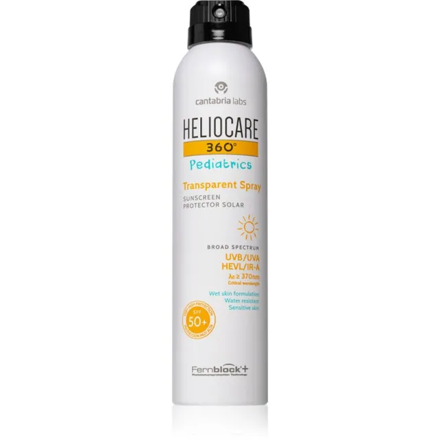 Heliocare 360° Pediatrics Transparent Spray Pihustatav päikesekaitse lastele SPF 50+ 200 ml