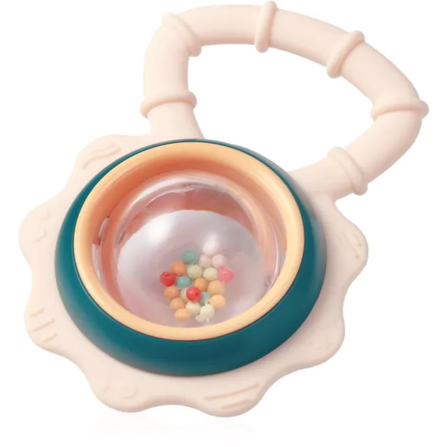 BabyOno Rattle With Teether 3m+ närimismänguasi kõristiga Flower 1 tk