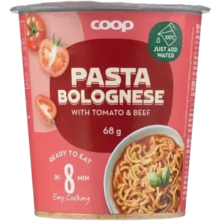 Coop pasta bolognese tomati ja veiselihaga 68 g