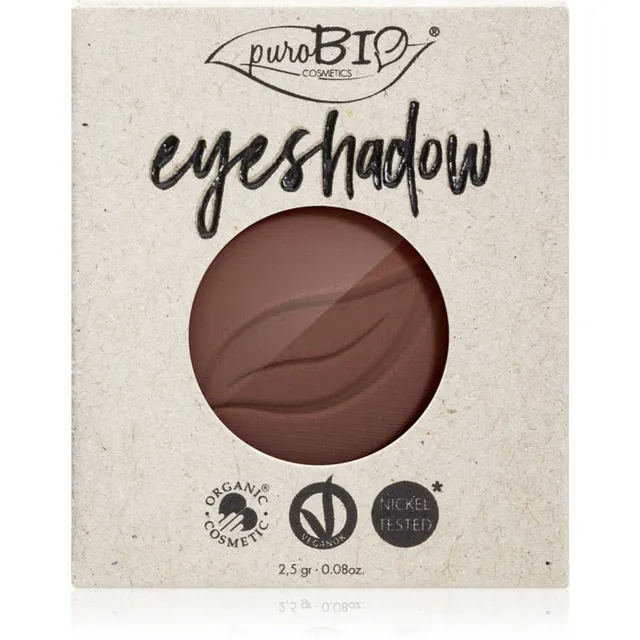 puroBIO Cosmetics Compact Eyeshadows Lauvärv täitepakend varjund 03 Brown 2,5 g