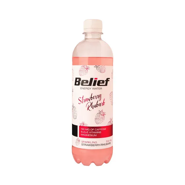 Karboniseeritud maasika-rabarberimaitseline jook, BELIEF, 530 ml