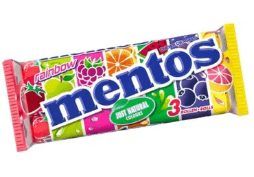 Nätsukomm Trio Rainbow MENTOS 3x37.5g