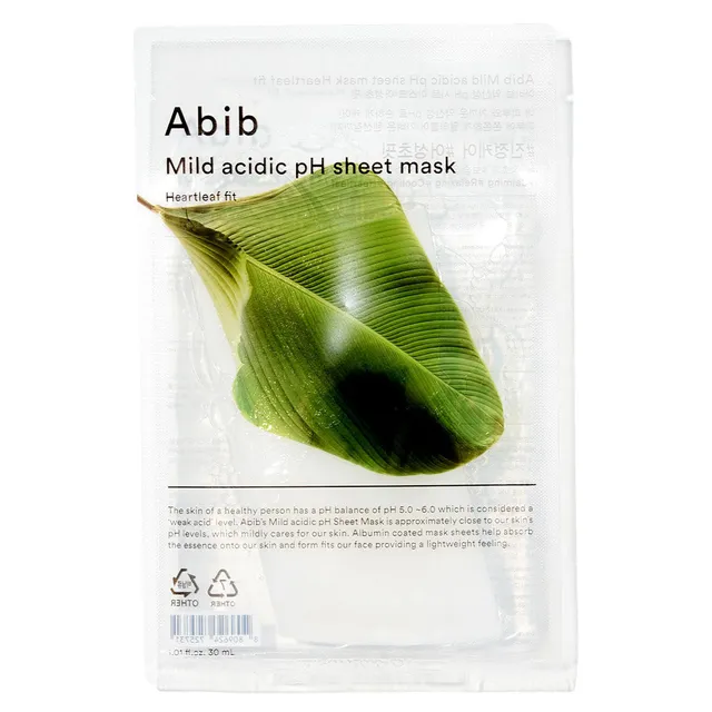 ABIB Heartleaf Fit Mild Acidic PH Sheet Mask 30ml